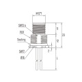 Conector impermeable de la cabeza masculina de 8 núcleos M12